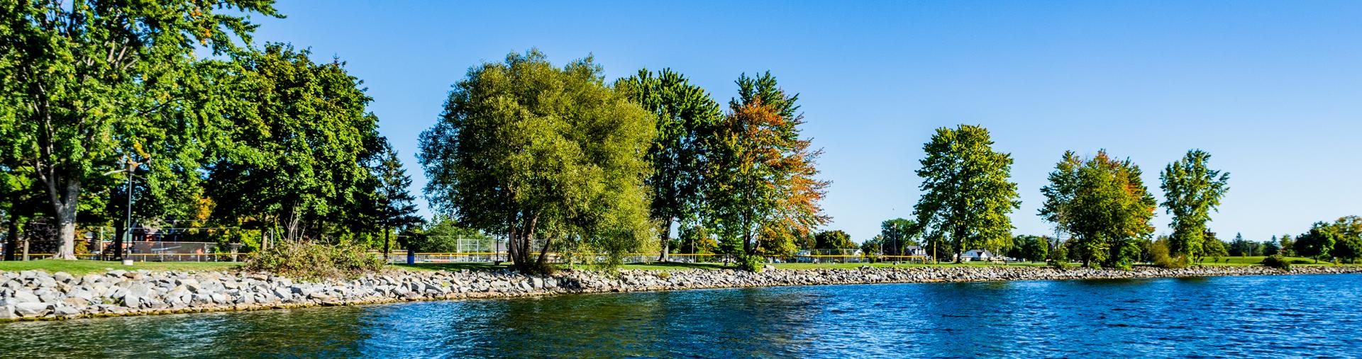 Waterfront along the river