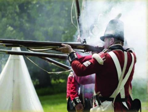 Re-enactor of Crysler's Farm battle