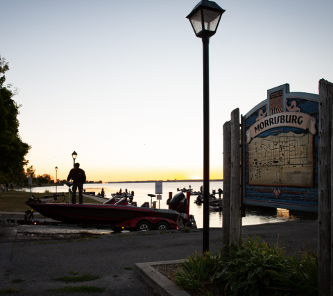 Boat at Morrisburg boat launch