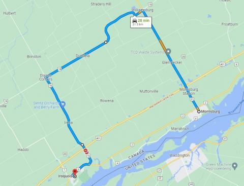 map of detour