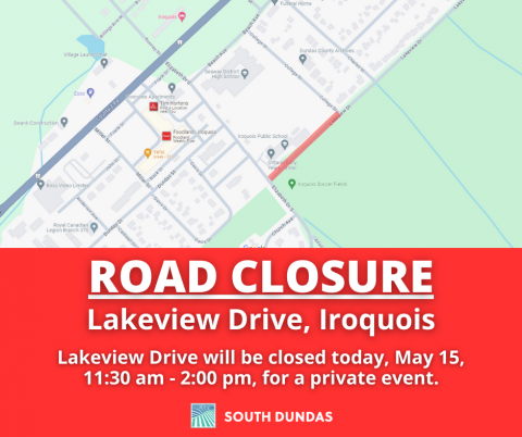 Road closure notice.