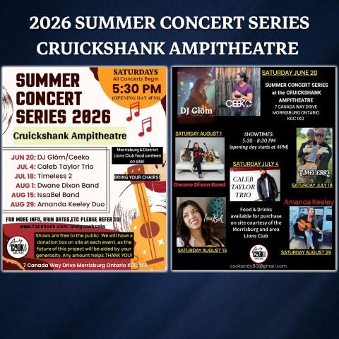 Morrisburg Summer Concert Flyer